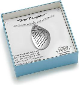 img 1 attached to 👩 BB Becker Sterling Silver Mother Daughter Necklace | Dear Daughter Jewelry | Gift from Mom