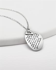 img 2 attached to 👩 BB Becker Sterling Silver Mother Daughter Necklace | Dear Daughter Jewelry | Gift from Mom