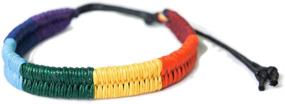 img 2 attached to 🌈 Exoticdream Friendship Rainbow Cord Bracelet: Vibrant Plaided Hippie Cotton Braided Wristband for Gay Pride