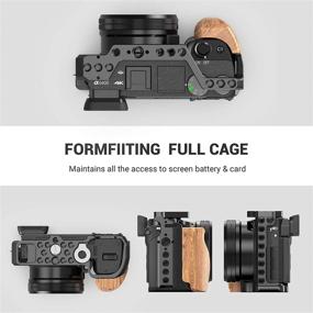 img 2 attached to SmallRig Camera Cage Kit with Wooden Handle Grip for Sony A6100 A6300 A6400 - KCCS2705