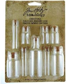 img 1 attached to 🧪 Corked Vials - Tim Holtz Idea-ology - Set of 9 Glass Bottles in Clear, Assorted Sizes - TH92899