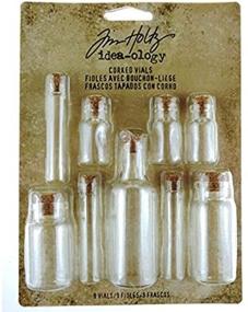 img 4 attached to 🧪 Corked Vials - Tim Holtz Idea-ology - Set of 9 Glass Bottles in Clear, Assorted Sizes - TH92899