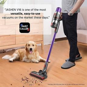 img 1 attached to 🔌 Silent Power: Discover the JASHEN V16 Cordless Ultra Quiet Handheld Vacuum