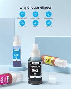 img 3 attached to 🖨️ High-Quality Hiipoo Compatible Refill Ink Bottles for Ecotank Printers (502 T502) - ET-2750 ET-3750 ET-4750 ET-2760 ET-3760 ET-4760 ET-2700 ET-3700 ET-3710 ET-15000 ST-2000 ST-3000 ST-4000