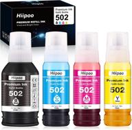 🖨️ high-quality hiipoo compatible refill ink bottles for ecotank printers (502 t502) - et-2750 et-3750 et-4750 et-2760 et-3760 et-4760 et-2700 et-3700 et-3710 et-15000 st-2000 st-3000 st-4000 logo