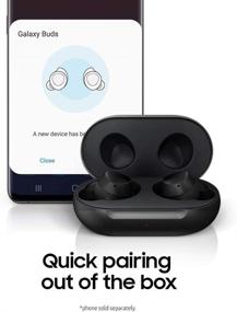 img 1 attached to 🎧 Восстановленные беспроводные наушники Samsung Galaxy Buds в черном цвете - доступное качество звука