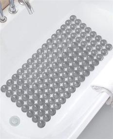 img 4 attached to Yolife Bathtub Mat: Non-Slip, Anti-Skid Shower Mat for Safety and Comfort - 27 x 13 inches, Gray