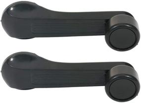 img 4 attached to 🚪 Улучшите свой Honda Civic: черные дверные ручки и ручки окон ZENITHIKE (2 шт.) для моделей 1984-2000