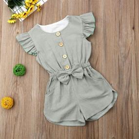 img 3 attached to 👗 Top Picks: Toddler Summer Clothes Ruffled Jumpsuit for Girls - Shop Girls' Clothing in Jumpsuits & Rompers
