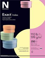 📇 wausau exact index cardstock, 110 lb, 8.5 x 11 inch, pastel canary, pack of 250 sheets (48548) logo