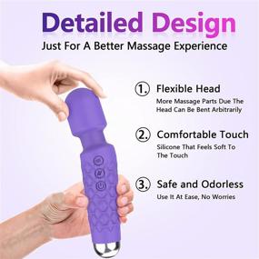 img 2 attached to Ultimate Power Wand Massager: 20 Massage Modes, 8 Strength Levels – Perfect for Full Body Relief, Sports Recovery, and Muscle Recharge – Mini Electric Handheld Stick