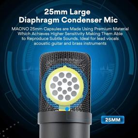 img 3 attached to Microphone Diaphragm MAONO Condenser Podcasting