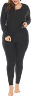 👚 in'voland plus size fleece lined thermal underwear: 2-piece long johns set for women's base layer comfort logo