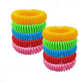 img 4 attached to All Natural Mosquito Bracelets - 10pcs Plant-Based Oil Mosquito Bands for Travel, Soft and Safe for Kids & Adults, Effective Insect Repellent