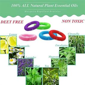 img 3 attached to All Natural Mosquito Bracelets - 10pcs Plant-Based Oil Mosquito Bands for Travel, Soft and Safe for Kids & Adults, Effective Insect Repellent