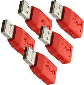 img 4 attached to 🔒 NTW Gen 2 Secure Charging USB Adapter (5pk) – Data Blocker Charger, USB Condom for Data Sync Protection Against Juice Jacking – Charge Only Adapter, Compatible with Any USB Charger - NUSB-K2DL5-RD