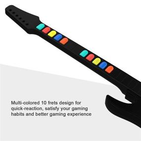 img 2 attached to 🎸 Беспроводной гитарный контроллер Wii для Guitar Hero - Совместимый с играми Guitar Hero Wii и Rock Band 2 (За исключением Rock Band 1) - Черный