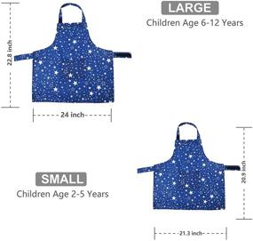 img 3 attached to 👩 Children Aprons with Adjustable Neck Strap - WSZCML Kids Chef Aprons