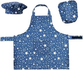 img 4 attached to 👩 Children Aprons with Adjustable Neck Strap - WSZCML Kids Chef Aprons