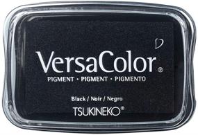 img 2 attached to 🖤 Tsukineko Full-Size VersaColor Ultimate Pigment Inkpad in Black - High-Quality and Pigmented Ink for All Your Crafting Needs