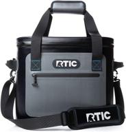 👜 rtic soft cooler insulated bag: leak-proof, zippered portable ice chest for travel, lunch, work, cars, picnics, beaches & trips логотип