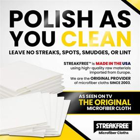 img 2 attached to 🔍 Sparkling 5 White STREAKFREE Microfiber Glass and Mirror Cleaning Cloths - Chemical-Free Way to Achieve Spotless, Lint-Free, and Smudge-Free Surfaces