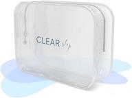 🧳 tsa approved clear toiletry bag - waterproof travel kit pouch for liquids and cosmetics - carry-on airline bag for men and women logo