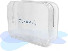 img 4 attached to 🧳 TSA Approved Clear Toiletry Bag - Waterproof Travel Kit Pouch for Liquids and Cosmetics - Carry-on Airline Bag for Men and Women