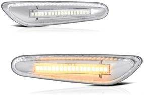 img 4 attached to 🔦 VIPMOTOZ Хромированные светодиодные полосы боковых маркерных огней - Сборка передних повторителей поворота фендера Замена пары для BMW E82 E88 E90 E91 E92 E93 E60 E61 E83, на стороне водителя и пассажира