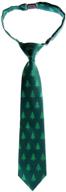 🎄 retreez christmas tree pattern pre-tied boys' tie - woven design logo