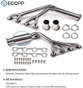 img 2 attached to 🔧 ECCPP Exhaust Manifolds SDD-HDSFM64TY - Stainless Steel Header Replacement for 64-70 Mustang 260 289 302 TRI-Y Exhaust System