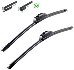 img 3 attached to 🚗 Set of 2 PARRATI Premium All-Season Windshield Wiper Blades, 26" and 18" - OEM Quality