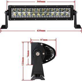 img 1 attached to 🌈 Enhanced Nicoko 12-inch LED Light Bar with 72W Spot Lights and Chasing RGB Halo Strip, Remote and Bluetooth Controlled Flashing Modes for ATV Lights