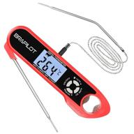 🌡️ brapilot ft106 dual probe meat thermometer - fast and accurate instant read for cooking, bbq, grill, smoker, oven - alarm setting, backlight, and magnet - perfect for oil, candy, and more! logo