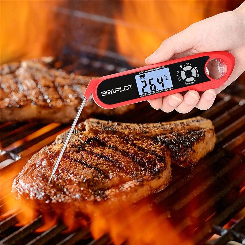  BRAPILOT Digital Meat Thermometer Backlight,Waterproof