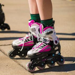 img 1 attached to Adjustable Girls Recreational Inline Skates - 5th Element G2-100