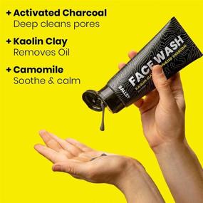 img 1 attached to 🧖 Activated Charcoal and Kaolin Clay Exfoliating Face Wash for Men - Removes Dead Skin Cells, Unclogs Pores, and Cleanses - Cruelty-Free & Plant Extracts Infused - 6oz