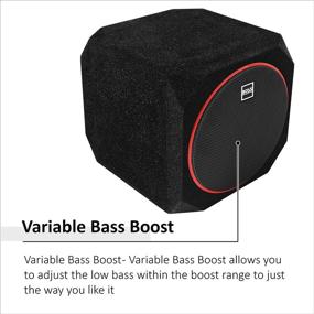 img 1 attached to 🚗 Автомобильный сабвуфер и усилитель BOSS Audio Systems CUBE8 - пакет с 8-дюймовым сабвуфером с пассивным излучателем, встроенным усилителем и пультом дистанционного управления сабвуфером.