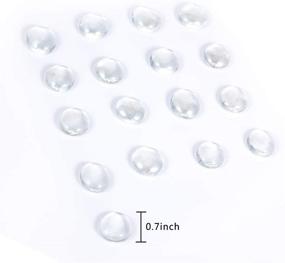 img 2 attached to 🔮 Joyclub Clear Flat Marbles for Vase Fillers: Glass Gems, Party Table Scatter, Wedding Decor, Aquarium Decoration, Crystal Rocks - 1 lbs (Approx 100 pcs)