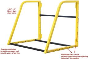 img 1 attached to 🔧 Organize and Optimize with MAXXHAUL 50256 Adjustable Wall Mount Tire Rack