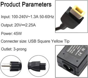 img 3 attached to Зарядное устройство для ноутбука Lenovo с USB-разъемом: адаптер переменного тока 20V 2.25A 45W (Модель: ADLX45NLC3A) - Купить сейчас!