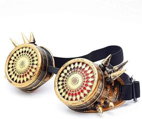 img 1 attached to 🔍 DPLUS Костюмные очки "Steampunk": Винтажные викторианские очки для мужчин, женщин, детей и взрослых - идеальны для готического косплея и панк-моды