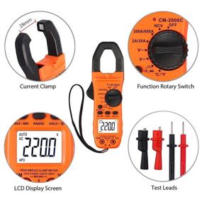 img 3 attached to 🔌 Proster High-Precision Clamp Meter TRMS Multimeter with NCV 600A AC Current AC/DC Voltage Continuity Resistance Temperature Diode Hz Tester