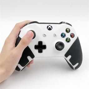 img 1 attached to 🎮 Mcbazel Non-Slip Sticker Skin Cover for Xbox One Slim X Elite Controller - Protective Gamepad Handle Grips