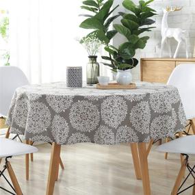 img 2 attached to 🌟 Dust-Proof ColorBird Tablecloth: Elegant Medallion Design for Sparkling Tabletops