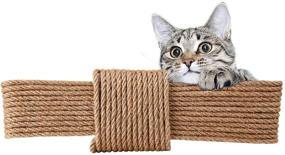 img 4 attached to ASENKU Cat Natural Sisal Rope: Premium Replacement for Cat Scratching Posts, Hemp 🐱 Rope for Repair and DIY Scratcher - Perfect Flexible Scratching Pad and Toy for Cats