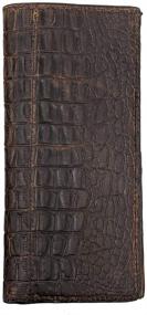 img 4 attached to 🐊 Alligator Embossed Leather Wallet with a Twisted Design