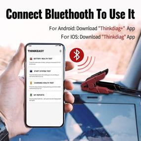 img 1 attached to ⚡️ Чекер аккумулятора для автомобиля Thinkcar ThinkEASY с Bluetooth 5.0 и приложением - тестер автомобильного генератора, цифровой анализатор батареи, тестер системы зарядки и запуска для автомобиля, грузовика, морского судна, мотоцикла, внедорожника, лодки