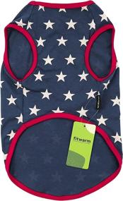 img 3 attached to Fitwarm Patriotic 4th of July Dog Clothes - 100% Cotton Dog Shirts, Doggie T-Shirt, Puppy Shirt, Pet Vest, Tank Top, Cat Tee