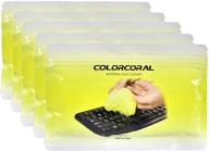colorcoral 5pack keyboard cleaner: universal gel for efficiently cleaning pc, tablet, laptop keyboards, car vents, cameras, printers, and calculators logo